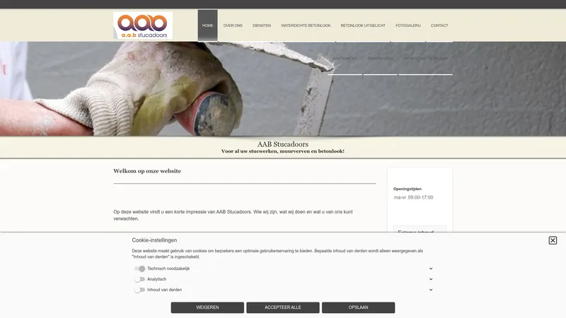Website van A.A.B. Stucadoors