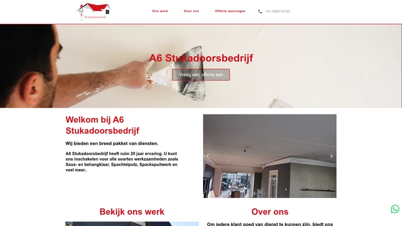 Website van A6Stukadoorsbedrijf