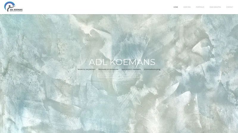 Website van ADL Koemans Stucwerk & Vastgoed Onderhoud