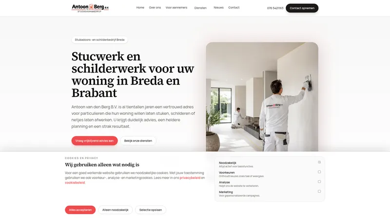 Website van Antoon van den Berg B.V.