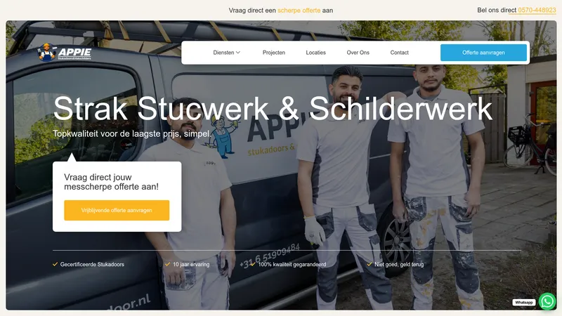 Website van Appie Stukadoor
