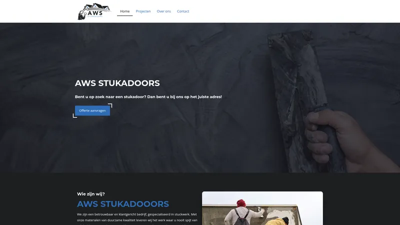 Website van AWS Stukadoors