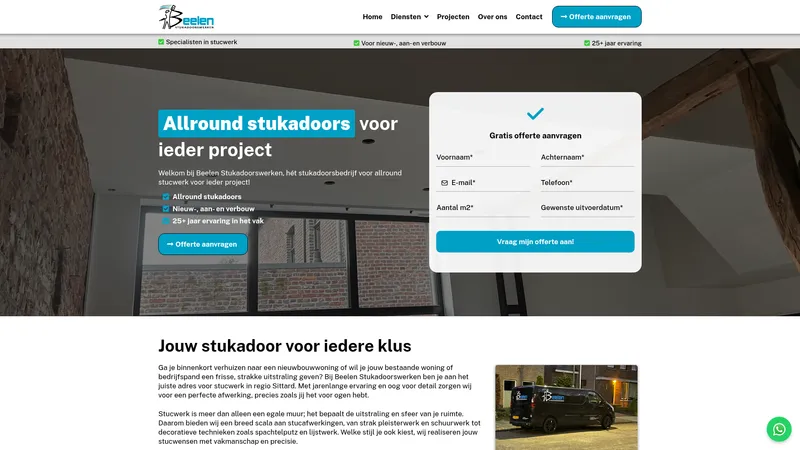 Website van Beelen Stukadoorswerken