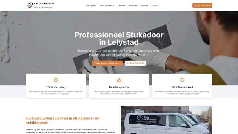 Website van Ben uw stukadoor