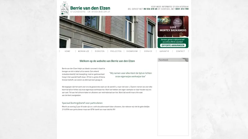 Website van Berrie van den Elzen