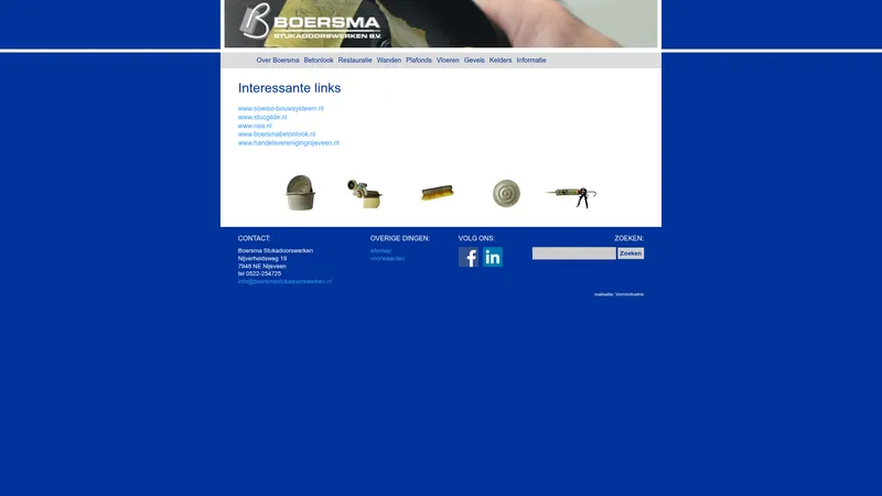 Website van Boersma Stukadoorswerken