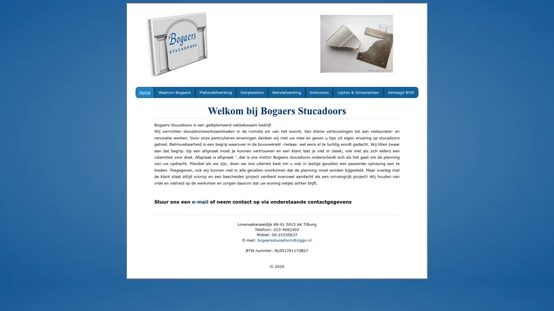 Website van Bogaers