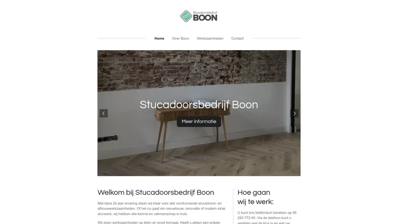 Website van Boon