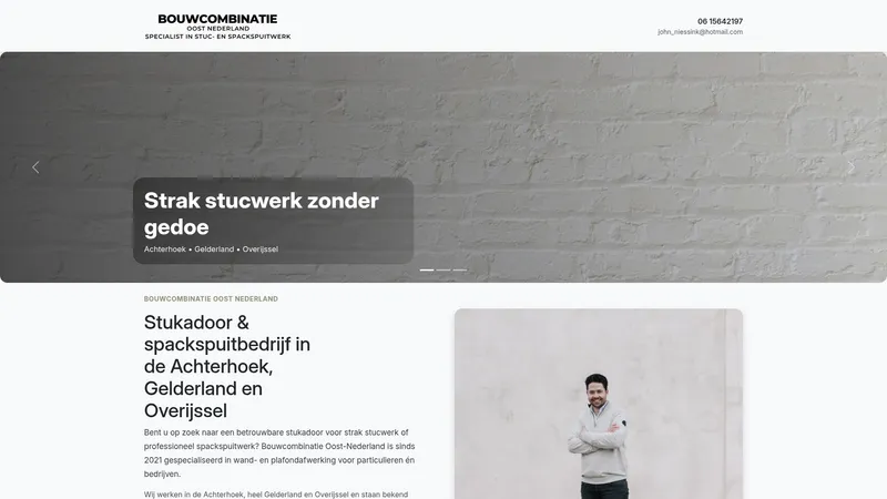 Website van Bouwcombinatie Oost Nederland