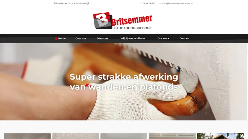 Website van Britsemmer Stucadoor