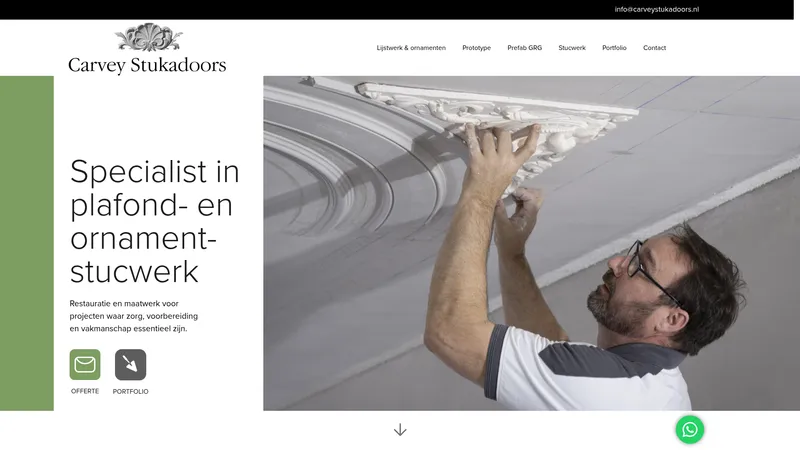 Website van Carvey’s Gipsatelier