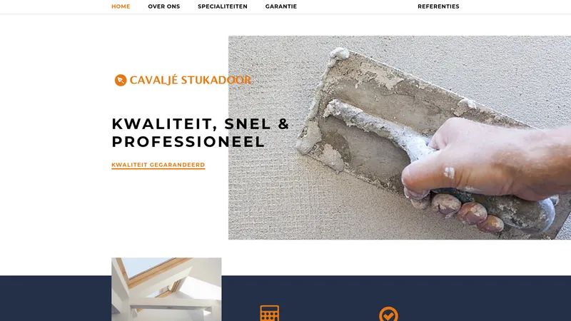 Website van Cavalje Stukadoor