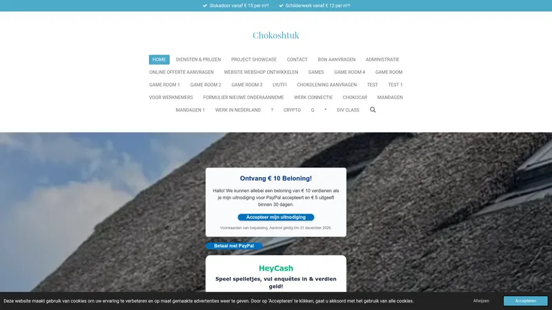 Website van Chokoshtuk