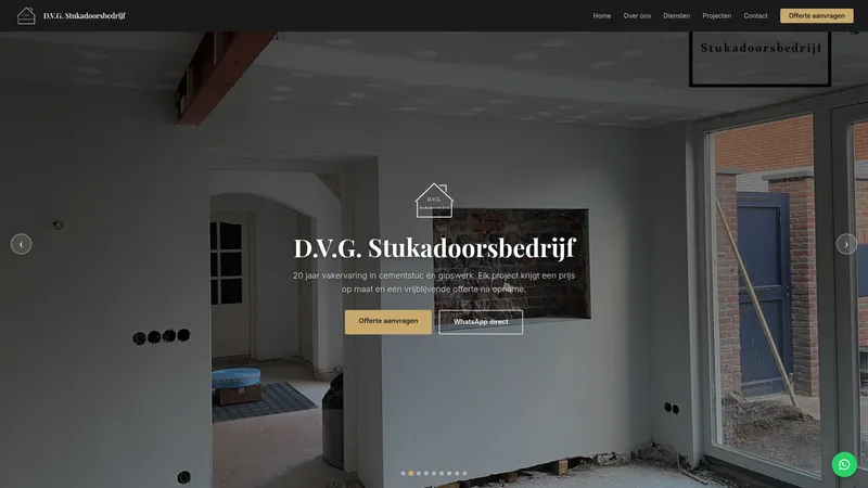 Website van D.V.G. Stukadoorsbedrijf
