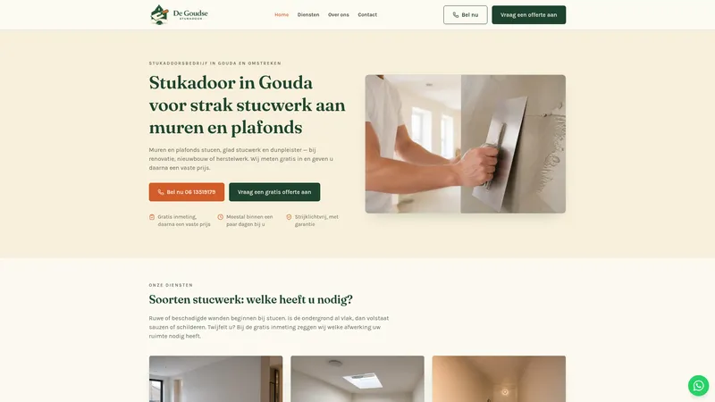 Website van De Goudse Stukadoor
