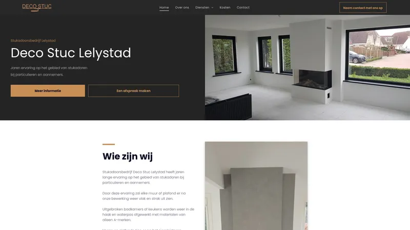 Website van Deco Stuc