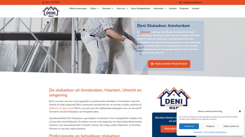 Website van Deni Stukadoor