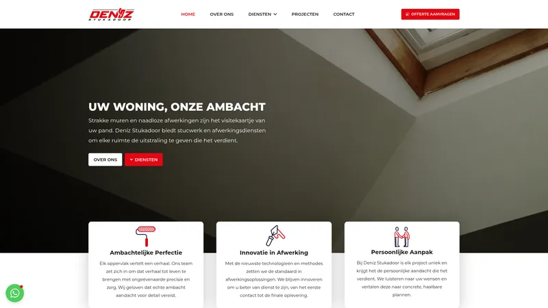 Website van Deniz Stukadoor