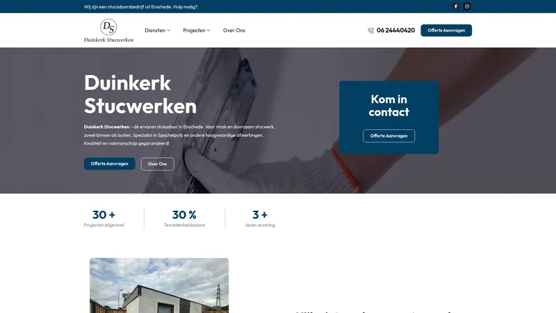 Website van Duinkerk stucwerken