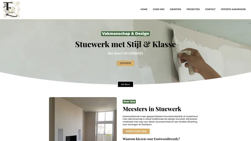 Website van Eastwoodtrends stucwerk