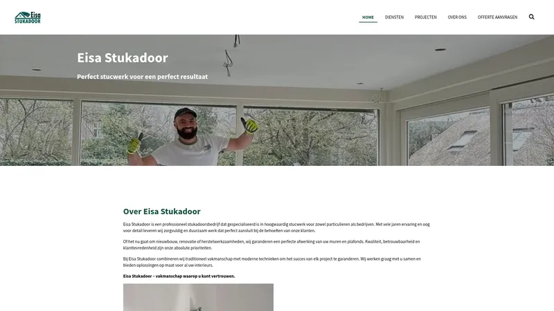 Website van Eisa Stukadoor