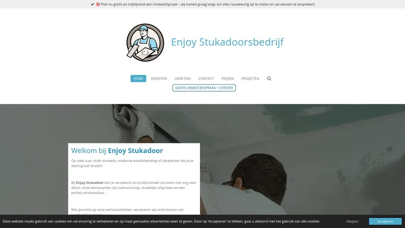 Website van Enjoy Stukadoor