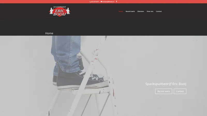 Website van Eric Booij Spackspuitbedrijf