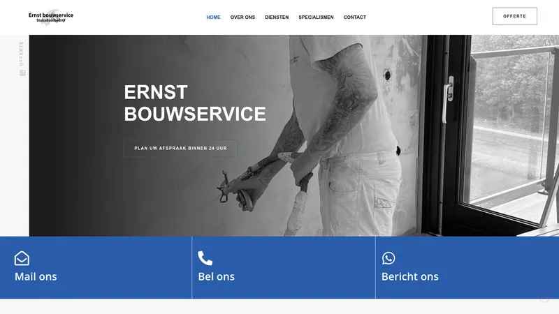 Website van Ernst bouwservice