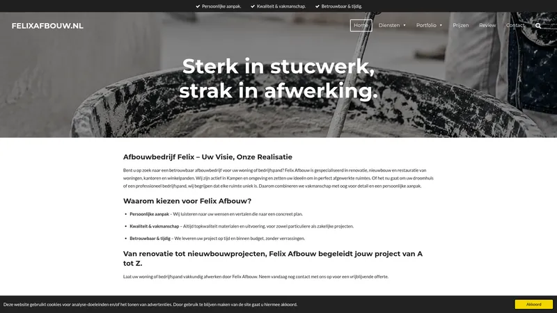 Website van Felix Afbouw