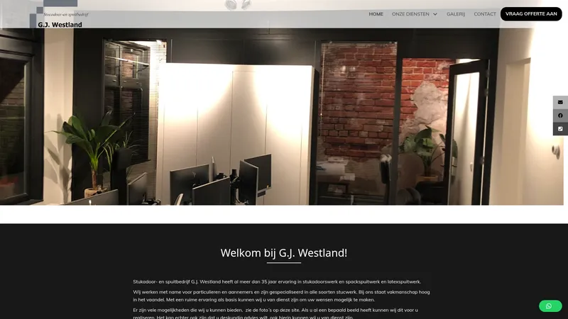 Website van G.J. Westland stucadoor- en spuitbedrijf