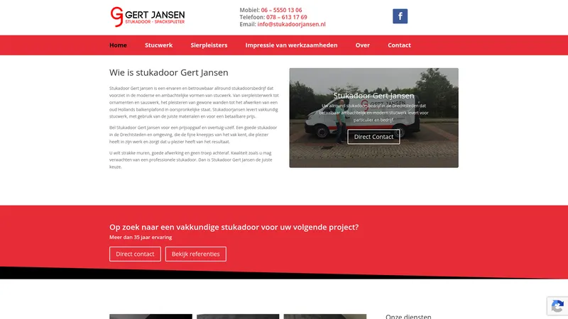 Website van G. Jansen stukad.-spackspuiter