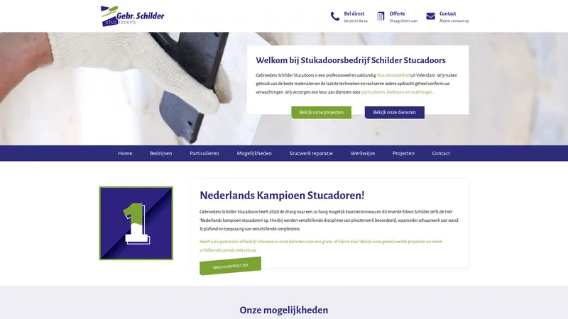 Website van Gebr. Schilder Stucadoors