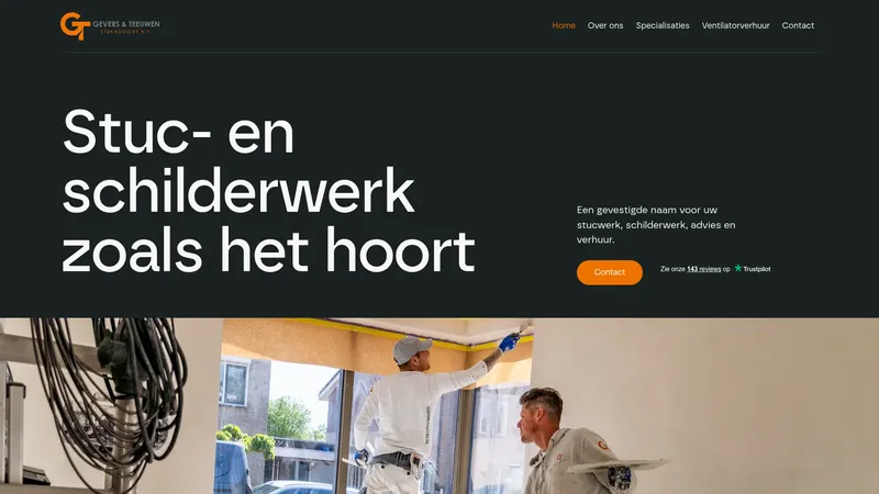 Website van Gevers & Teeuwen Stukadoors B.V.