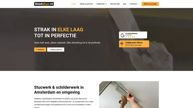 Website van Gladstuc & Schilder