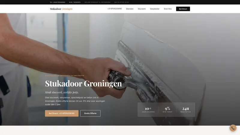 Website van Groningen Stukadoor