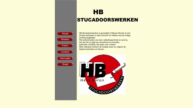 Website van HB Stucadoorswerken