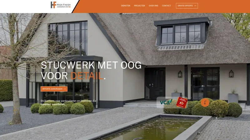 Website van High finish stukadoors B.V