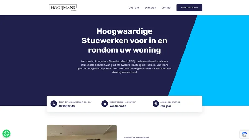 Website van Hooijmans Stucadoor