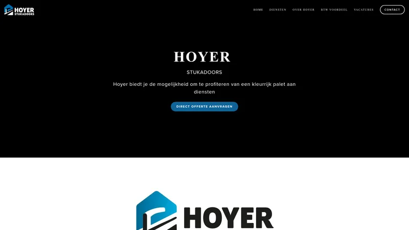 Website van Hoyer Stukadoorsbedrijf