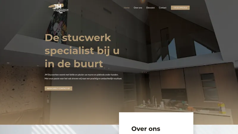 Website van JM stucwerken
