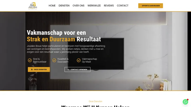 Website van Joulako Bouw