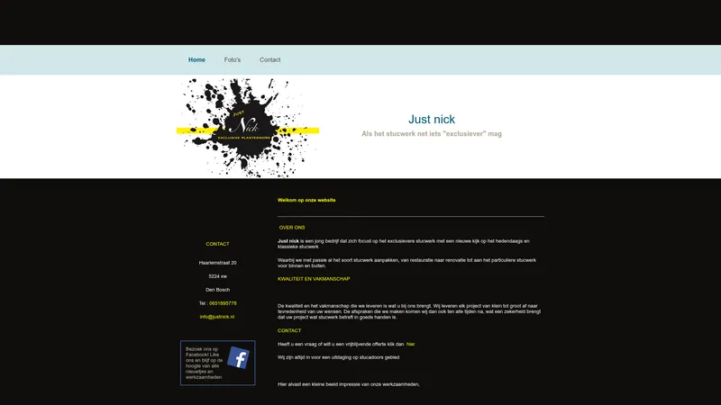 Website van Just nick