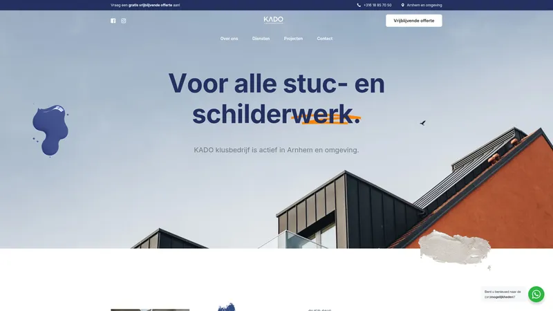 Website van KADO klusbedrijf