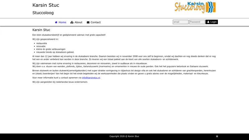 Website van Karsin Stuc (Stuccoloog)