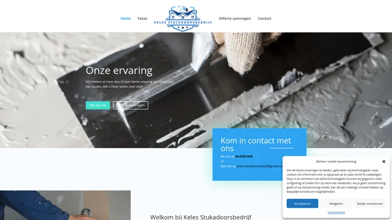 Website van Keles Stucadoorsbedrijf