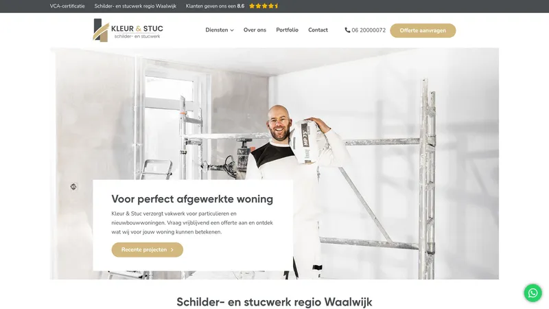 Website van Kleur & Stuc
