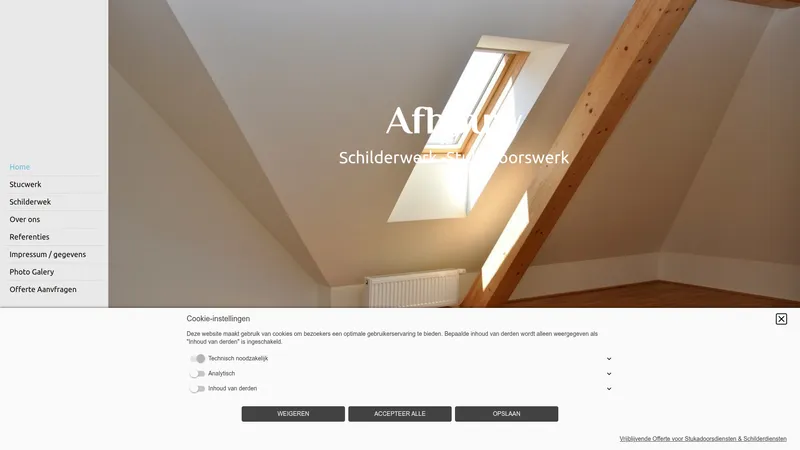Website van Klusbedrijf Pieter