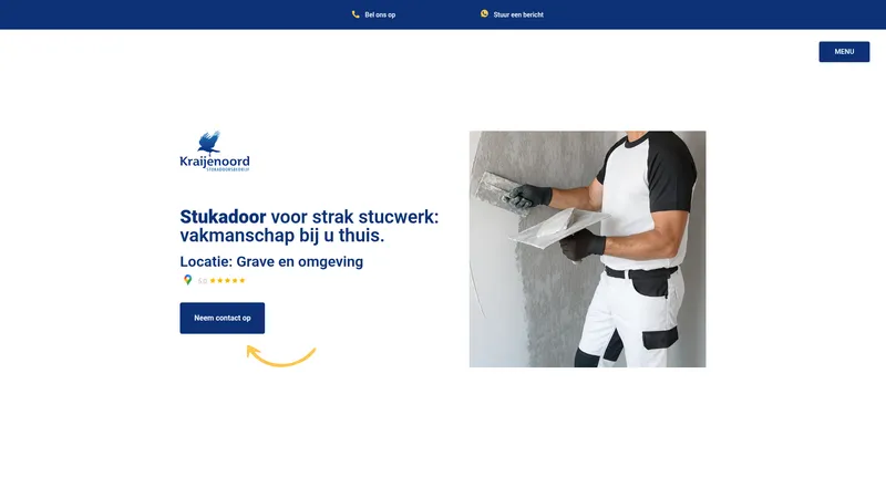 Website van Kraijenoord Stukadoorsbedrijf