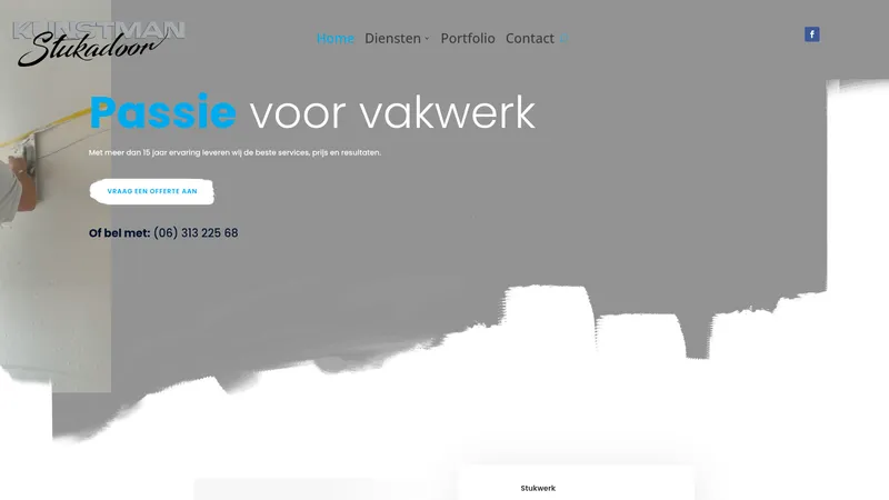 Website van Kunstman Stukadoor