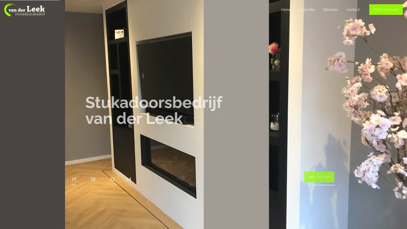 Website van Leek Stukadoorsbedrijf Van der